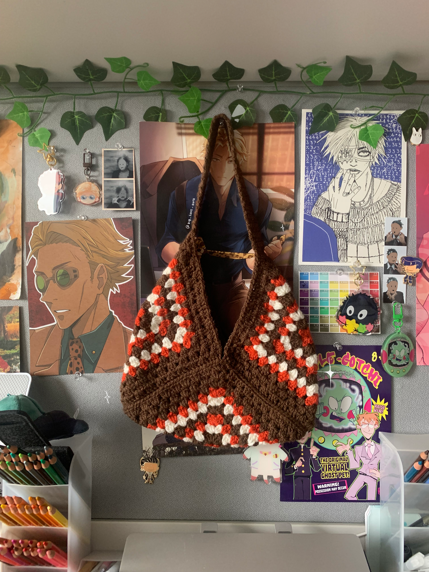 granny square shoulder bag.